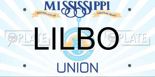 LILBO Mississippi License Plate