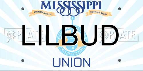 LILBUD Mississippi License Plate