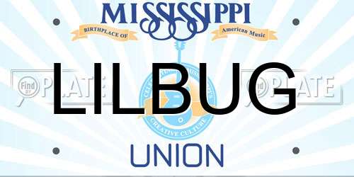 LILBUG Mississippi License Plate