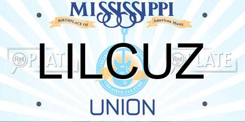 LILCUZ Mississippi License Plate