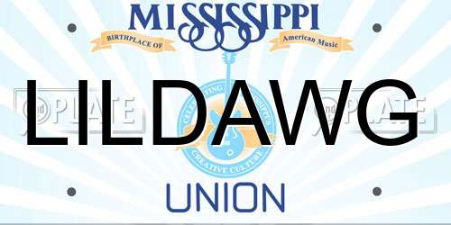 LILDAWG Mississippi License Plate