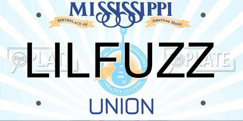 LILFUZZ Mississippi License Plate