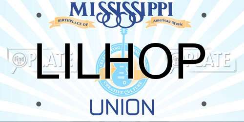 LILHOP Mississippi License Plate