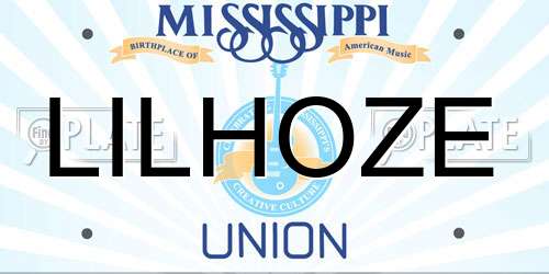 LILHOZE Mississippi License Plate