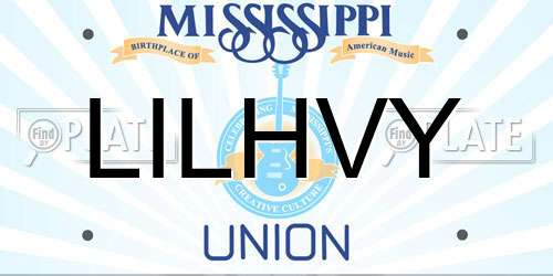 LILHVY Mississippi License Plate