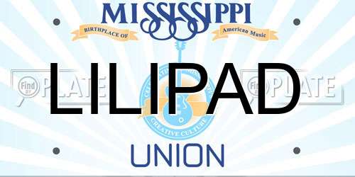 LILIPAD Mississippi License Plate