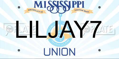 LILJAY7 Mississippi License Plate
