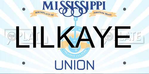 LILKAYE Mississippi License Plate