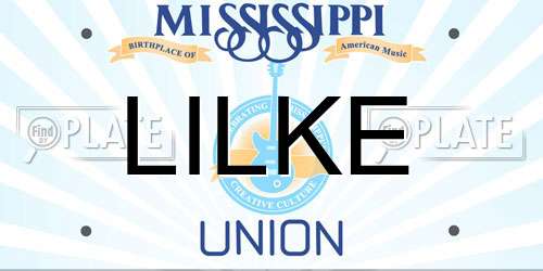 LILKE Mississippi License Plate