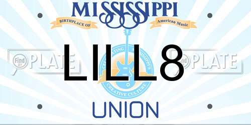 LILL8 Mississippi License Plate