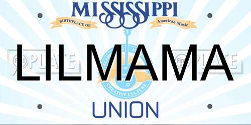 LILMAMA Mississippi License Plate
