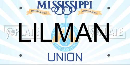 LILMAN Mississippi License Plate