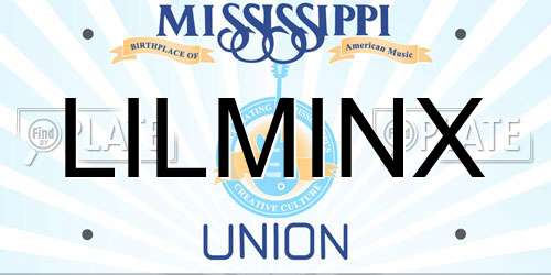 LILMINX Mississippi License Plate