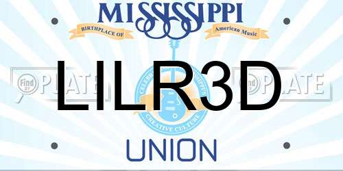 LILR3D Mississippi License Plate