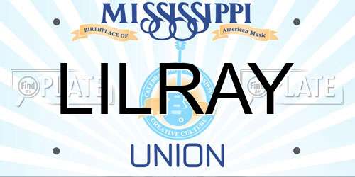 LILRAY Mississippi License Plate