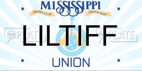 LILTIFF Mississippi License Plate