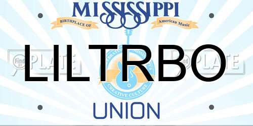 LILTRBO Mississippi License Plate