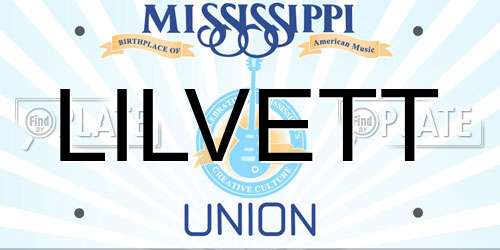 LILVETT Mississippi License Plate