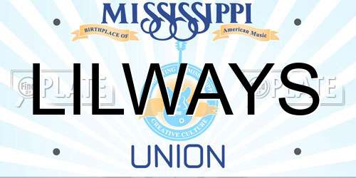 LILWAYS Mississippi License Plate