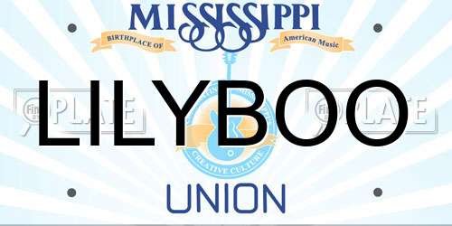 LILYBOO Mississippi License Plate