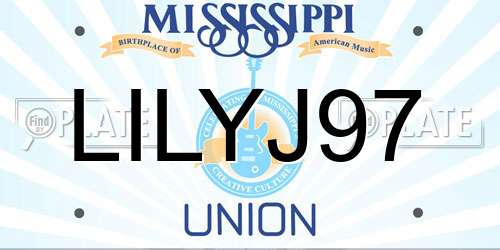 LILYJ97 Mississippi License Plate