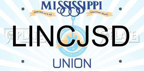 LINCJSD Mississippi License Plate
