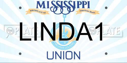LINDA1 Mississippi License Plate
