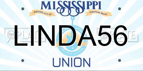 LINDA56 Mississippi License Plate