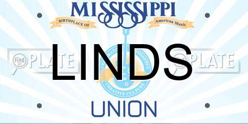 LINDS Mississippi License Plate