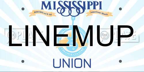 LINEMUP Mississippi License Plate
