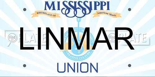 LINMAR Mississippi License Plate