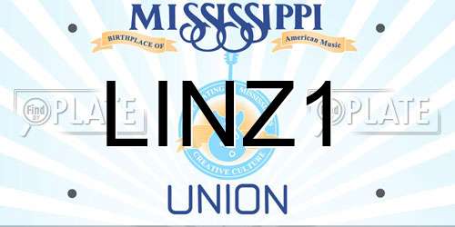 LINZ1 Mississippi License Plate