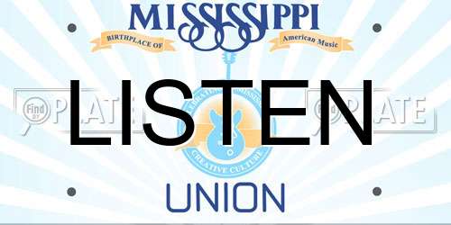 LISTEN Mississippi License Plate