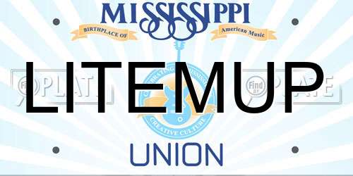 LITEMUP Mississippi License Plate