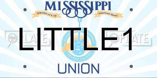 LITTLE1 Mississippi License Plate