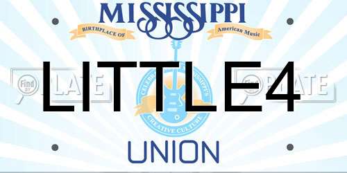 LITTLE4 Mississippi License Plate