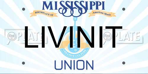 LIVINIT Mississippi License Plate