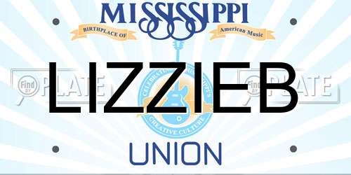 LIZZIEB Mississippi License Plate