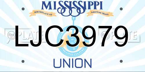 LJC3979 Mississippi License Plate