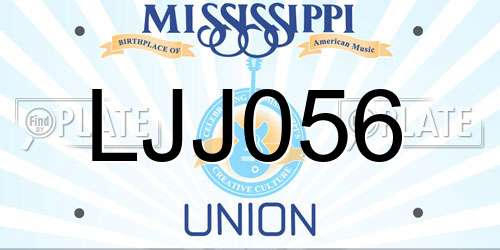 LJJ056 Mississippi License Plate