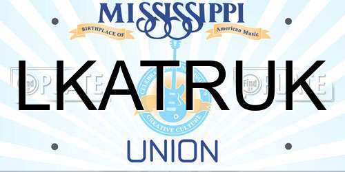 LKATRUK Mississippi License Plate