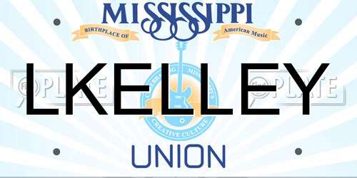 LKELLEY Mississippi License Plate