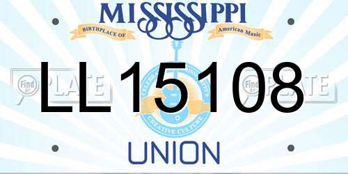 LL15108 Mississippi License Plate