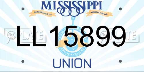 LL15899 Mississippi License Plate