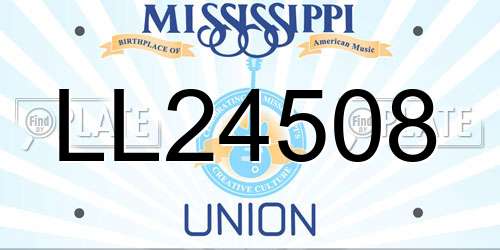 LL24508 Mississippi License Plate