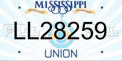 LL28259 Mississippi License Plate