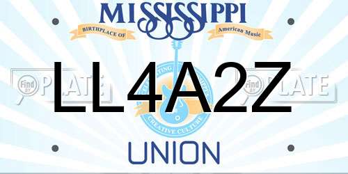 LL4A2Z Mississippi License Plate