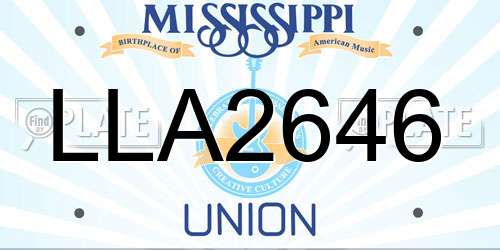 LLA2646 Mississippi License Plate