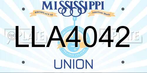 LLA4042 Mississippi License Plate