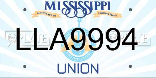 LLA9994 Mississippi License Plate